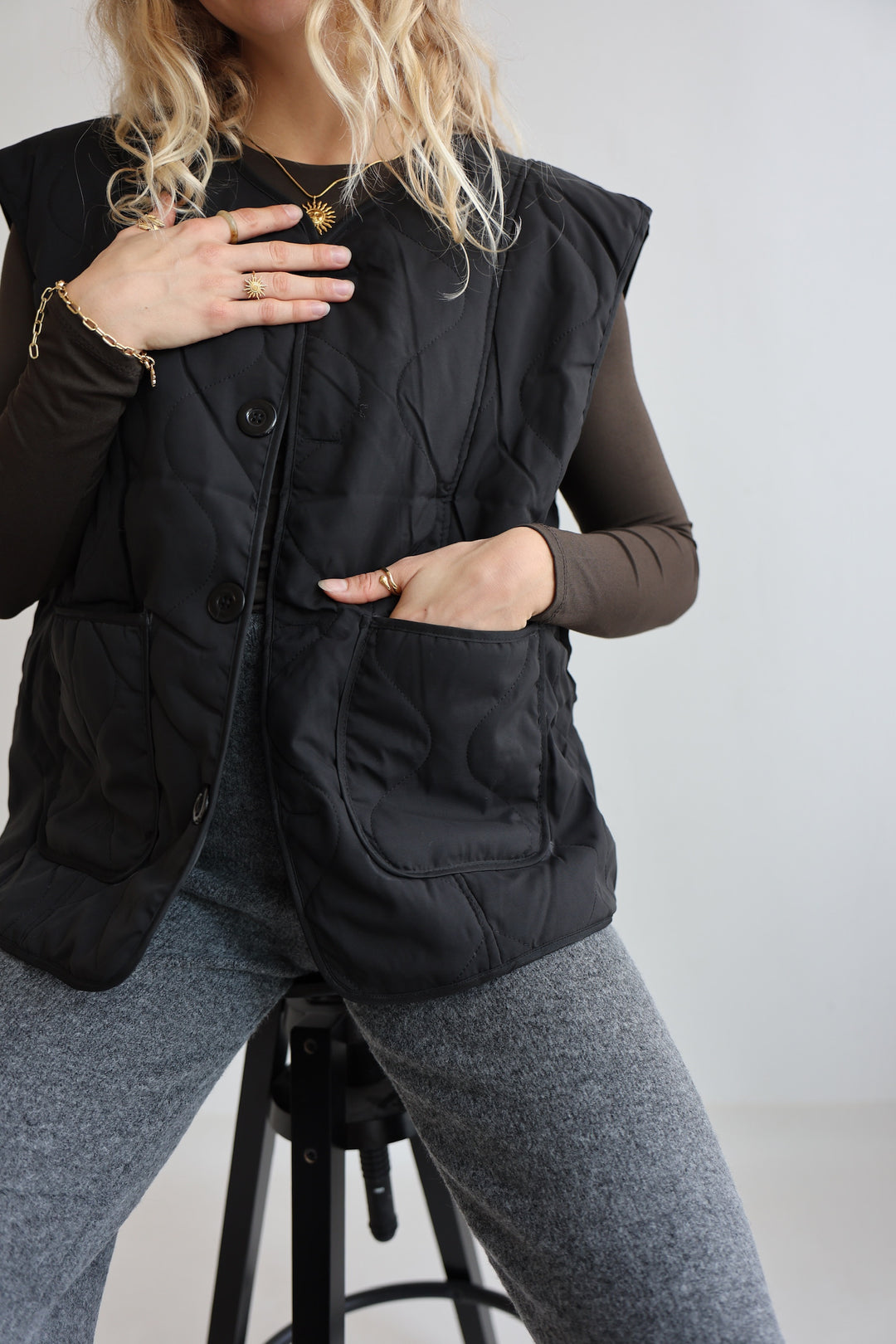Black Puffer Vest
