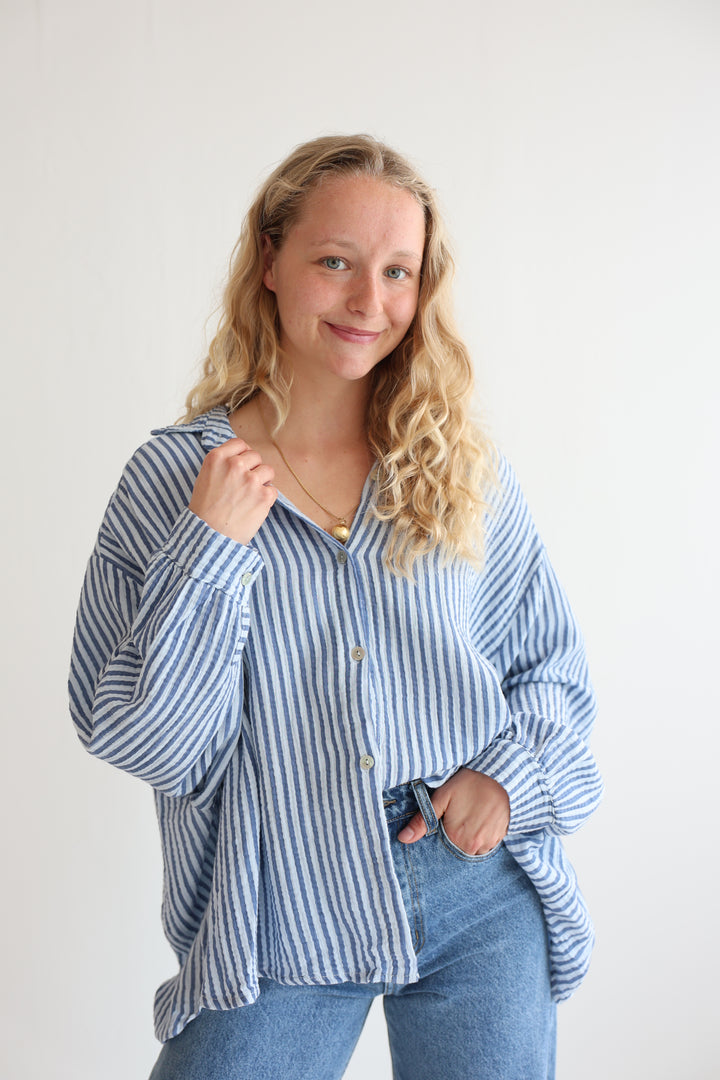 Gestreifte Musselinbluse Meadow