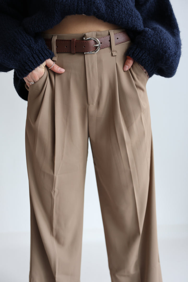 Bundfaltenhose mit Gürtel Anna