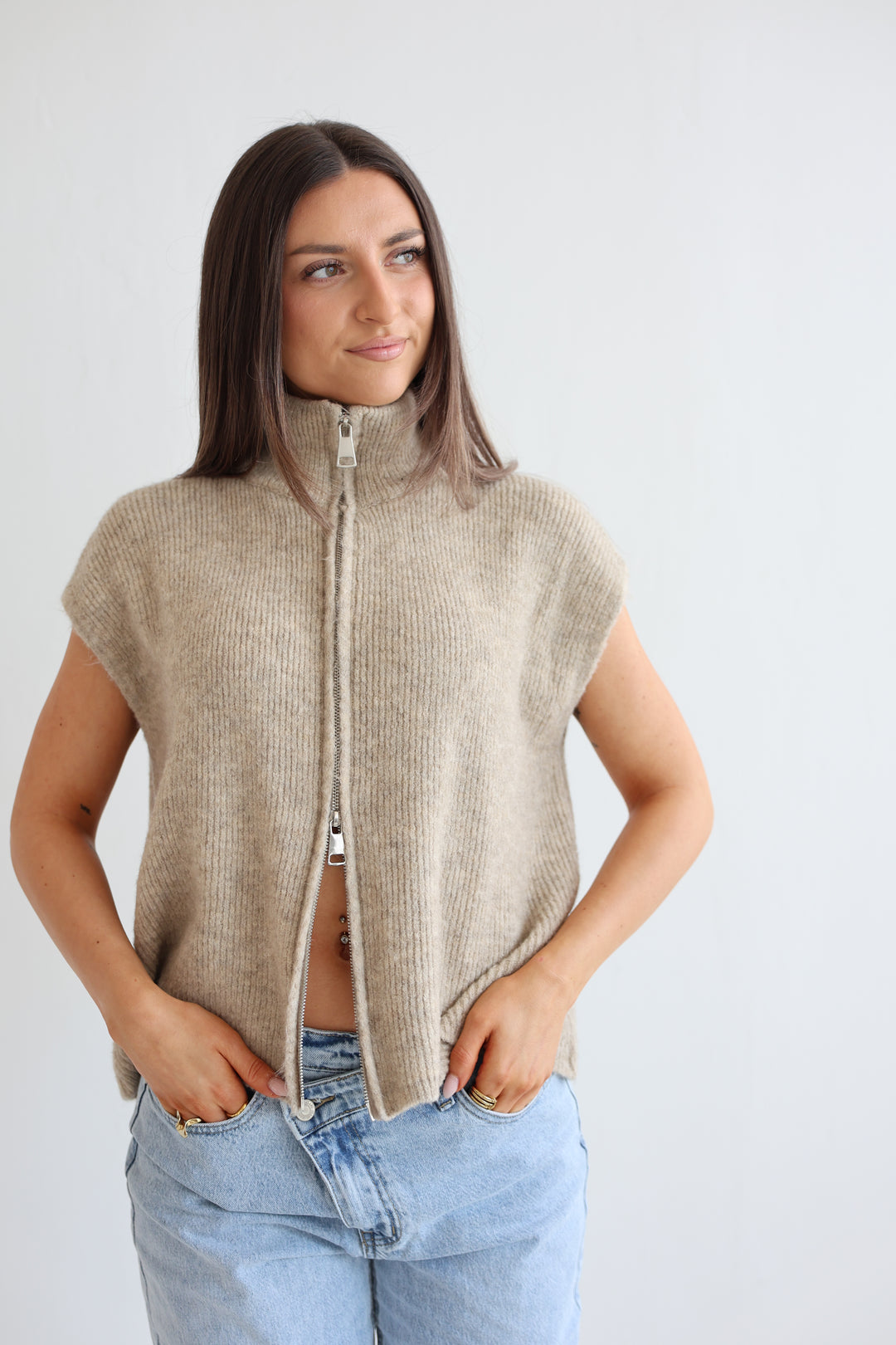 Casual Zipper Weste
