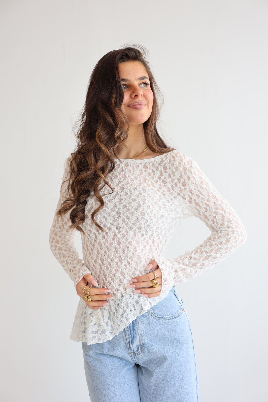 Asymmetric Mesh Longsleeve