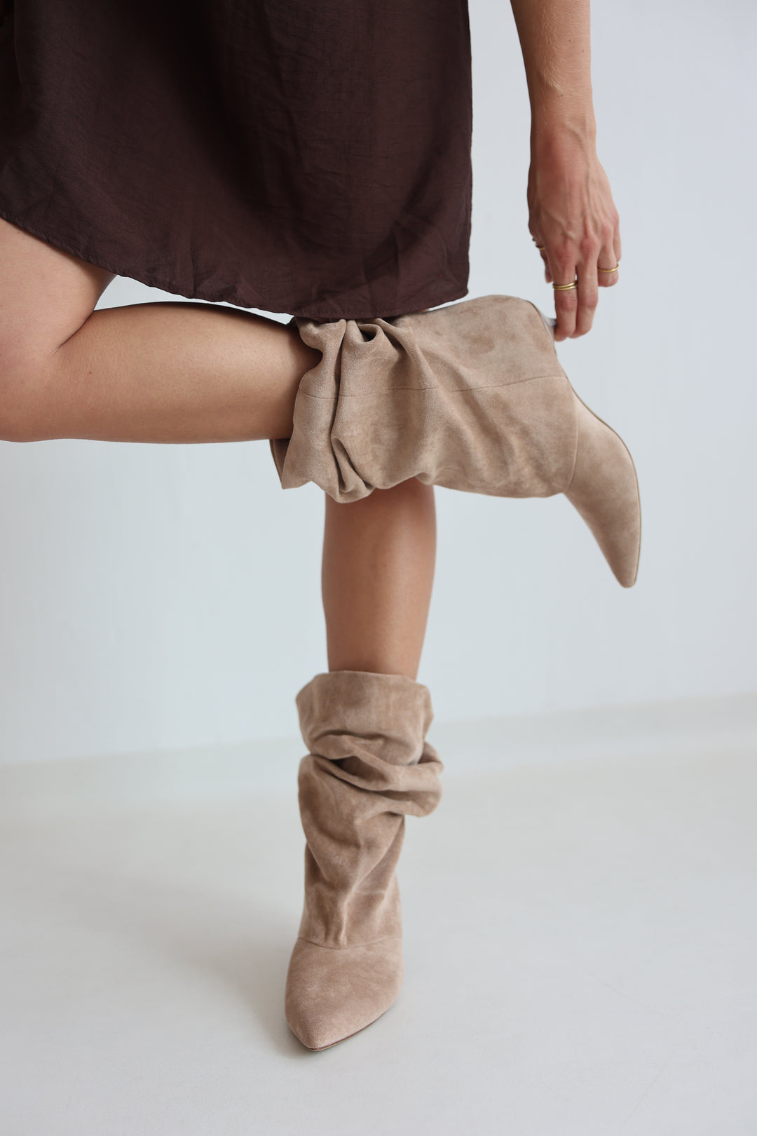 Slouch Heel Boots