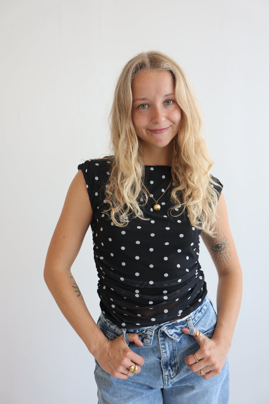Ruffled Polka Dots Top