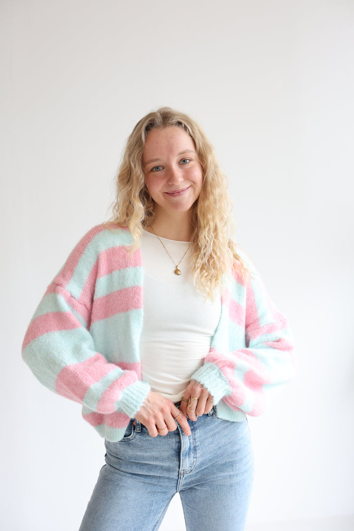 Chunky Striped Cardigan