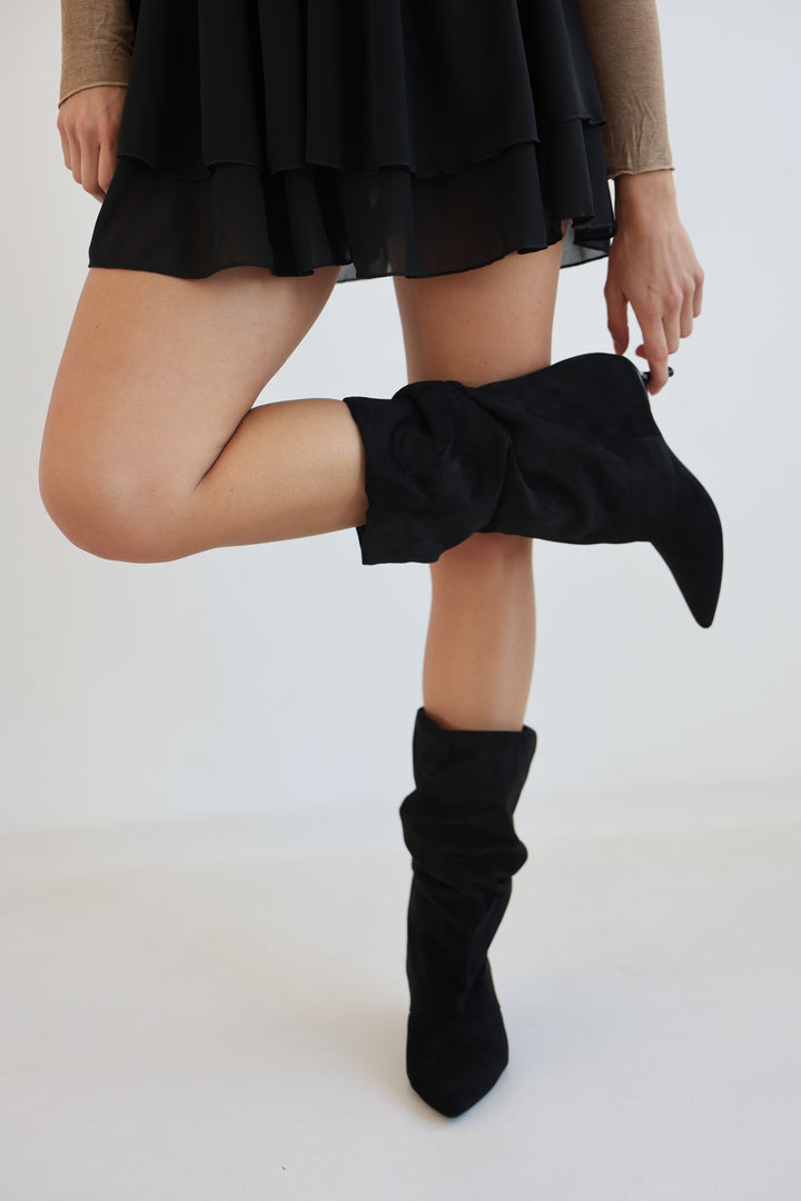 Slouch Heel Boots