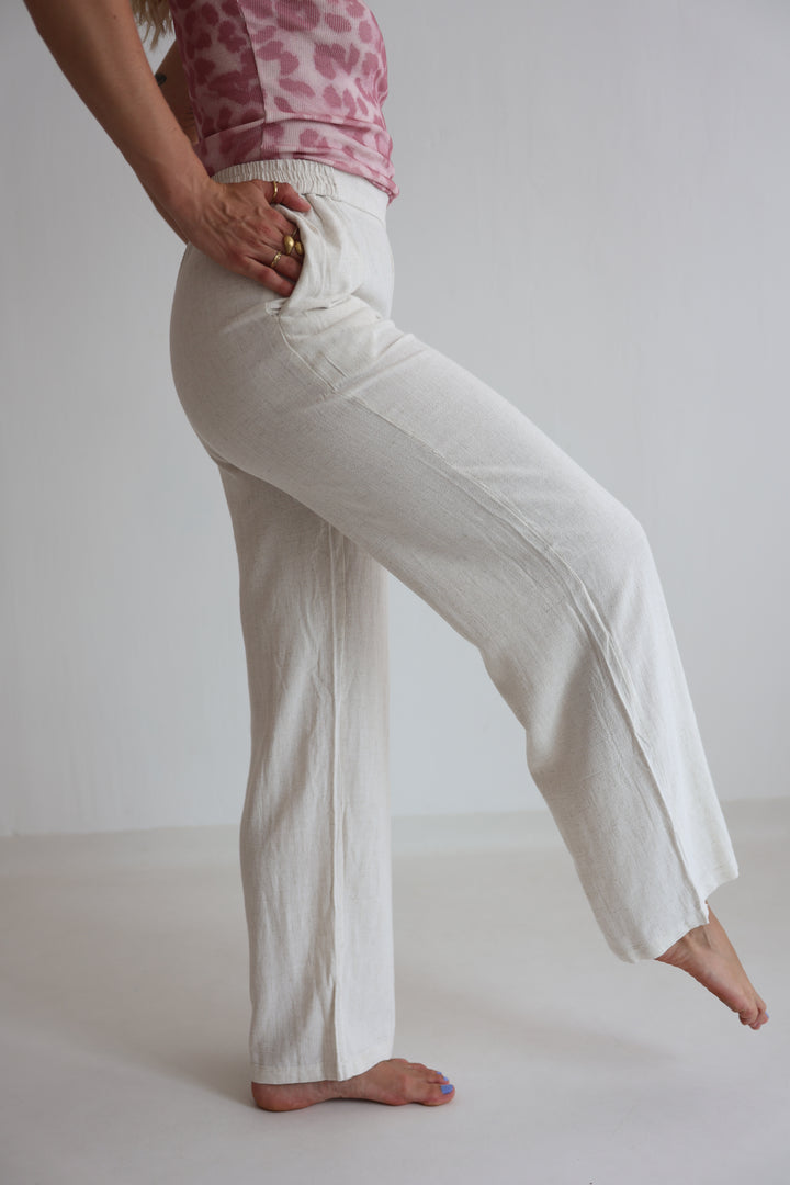 Soft Sand Linen Trousers