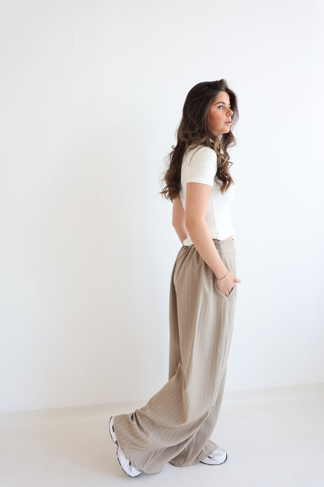 Tailored Wrap Pleat Bundfaltenhose