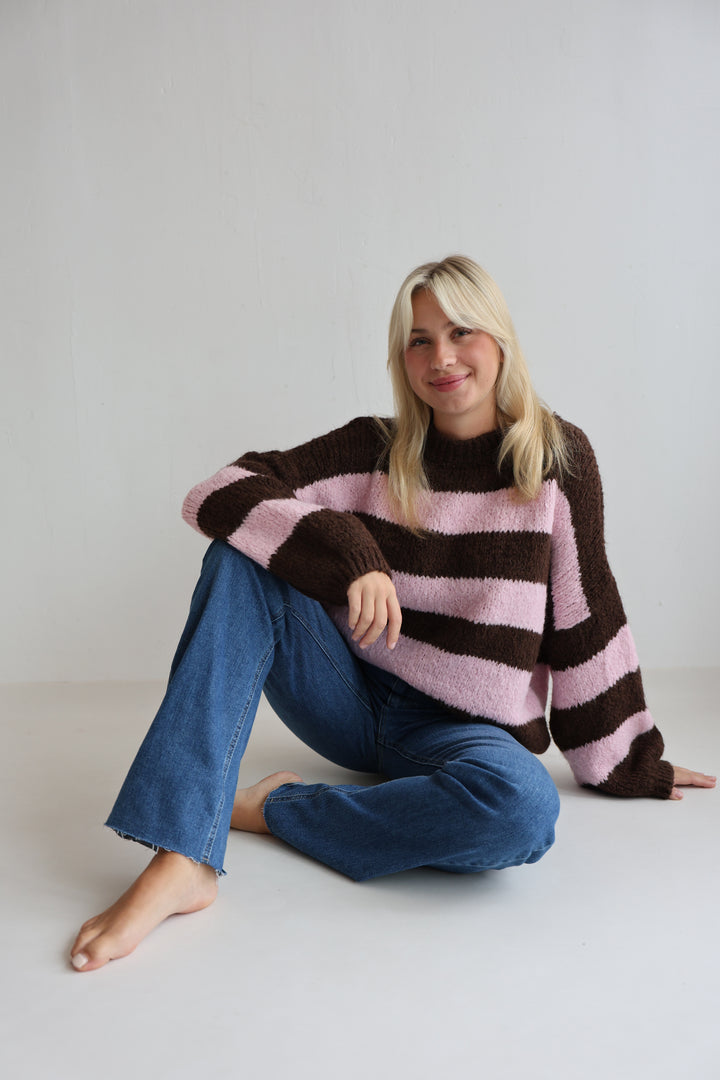 Fluffy Blockstripes Pullover Hannah