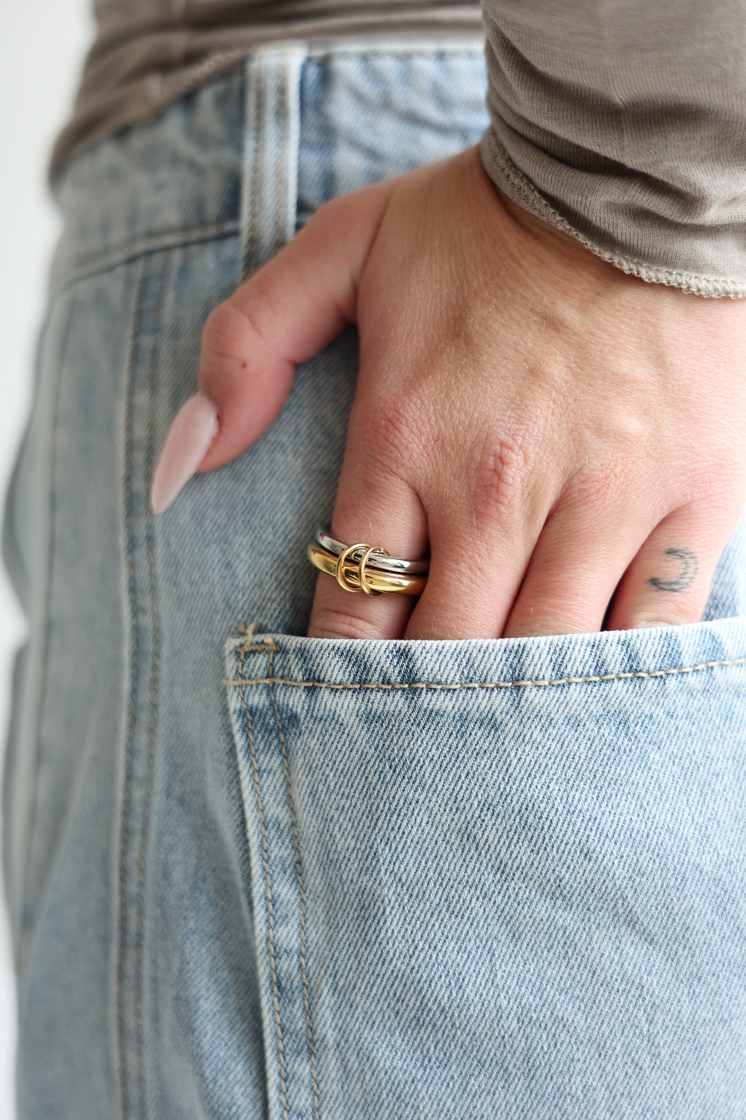 Two Layer Gold & Silver Ring