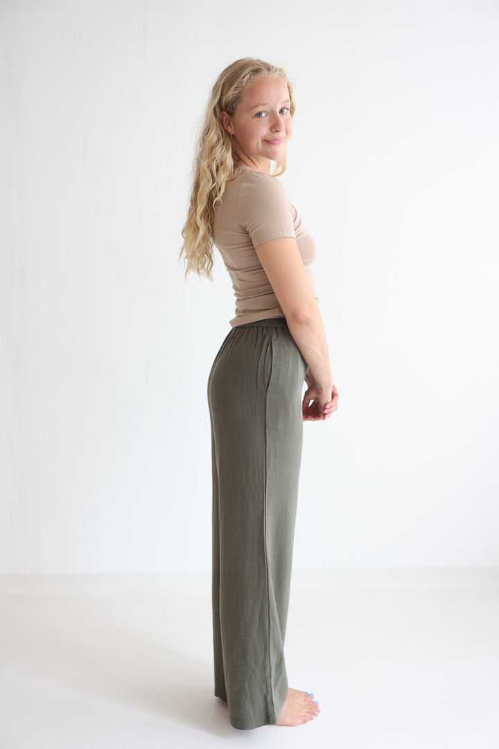 Soft Sand Linen Trousers