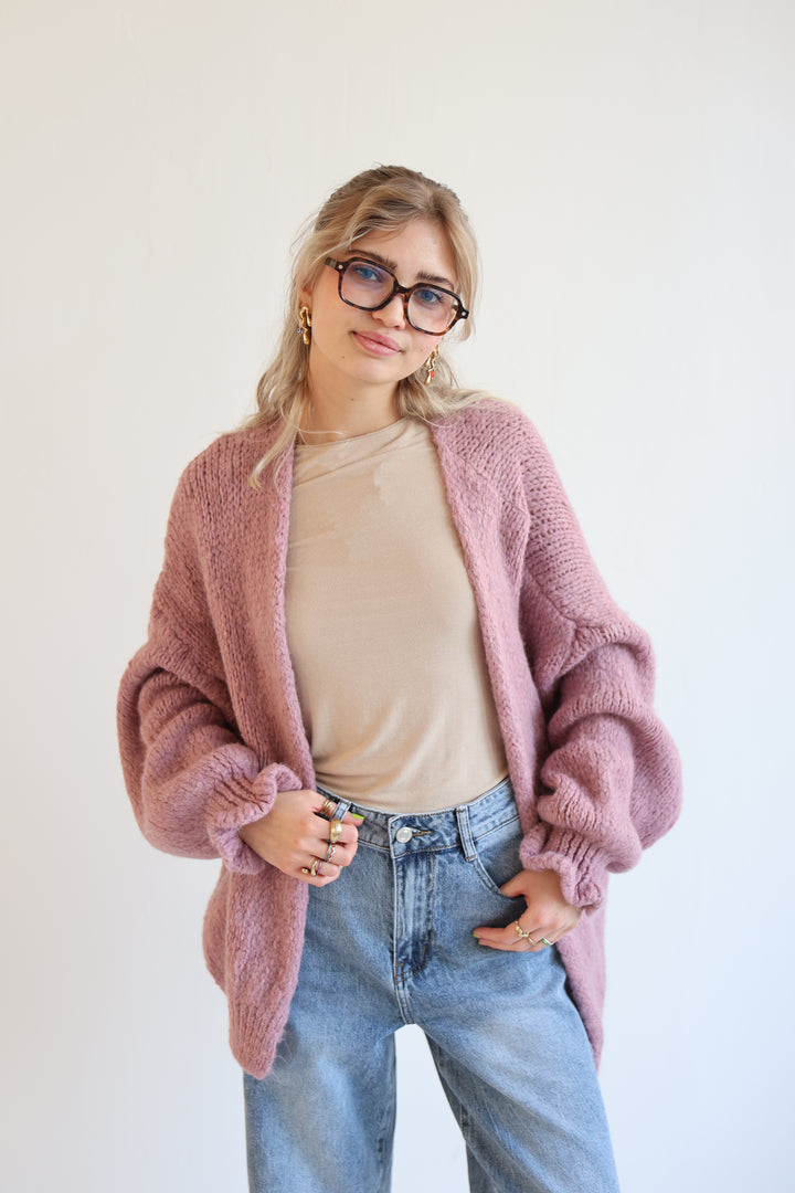 Offener Cardigan mit Rüschenärmeln Clara