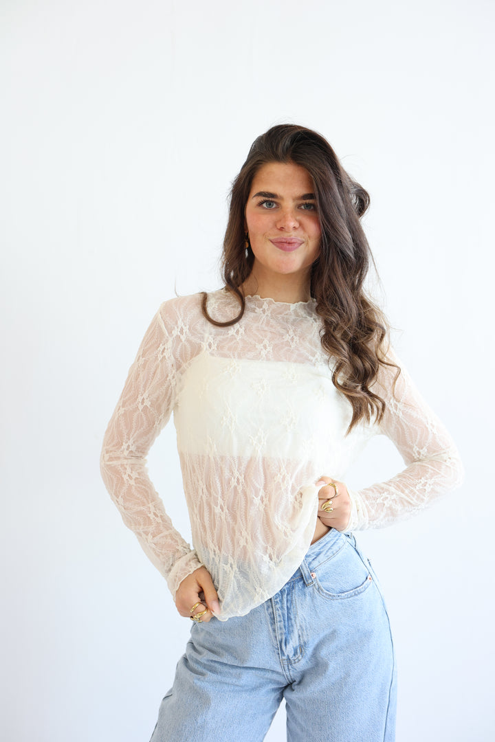 Soft Lace Longtop