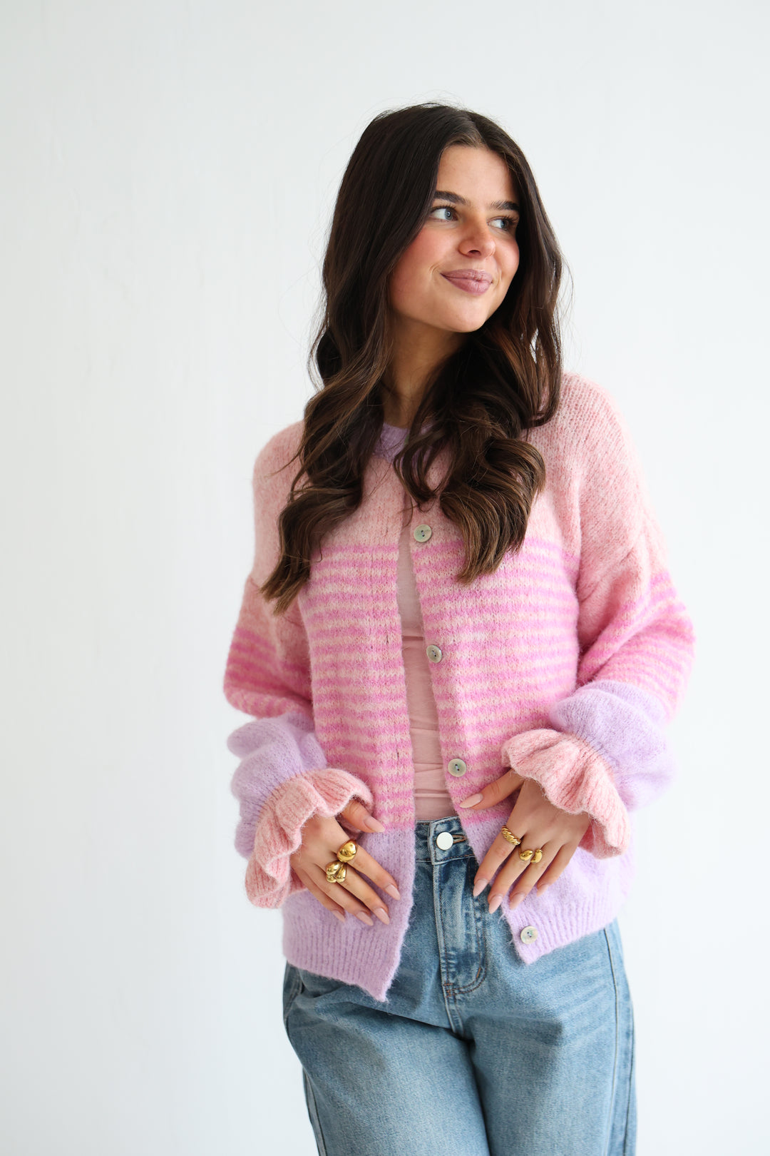 Candy Stripe Knit Cardigan