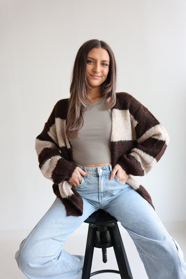 Cloudy Stripes Cardigan