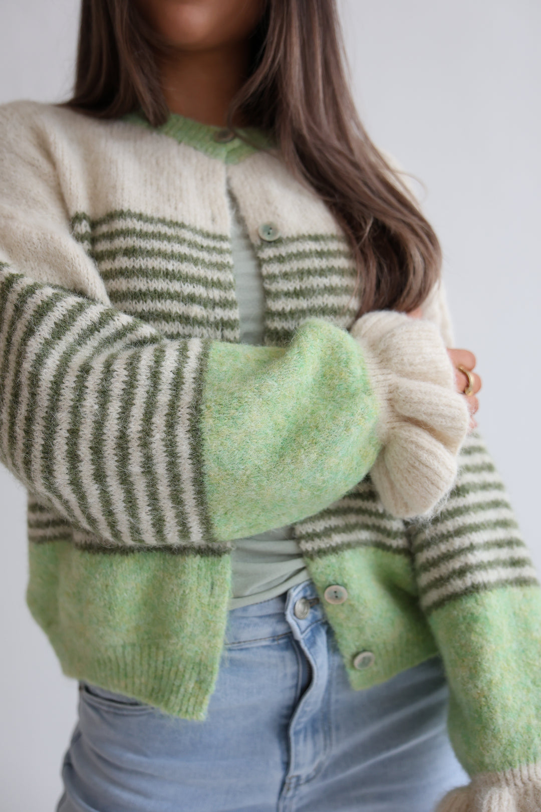 Candy Stripe Knit Cardigan