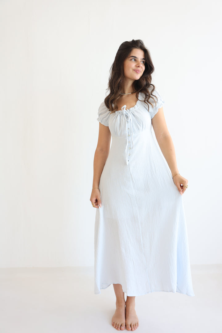 Taffy Pastel Ruffle Midi Dress