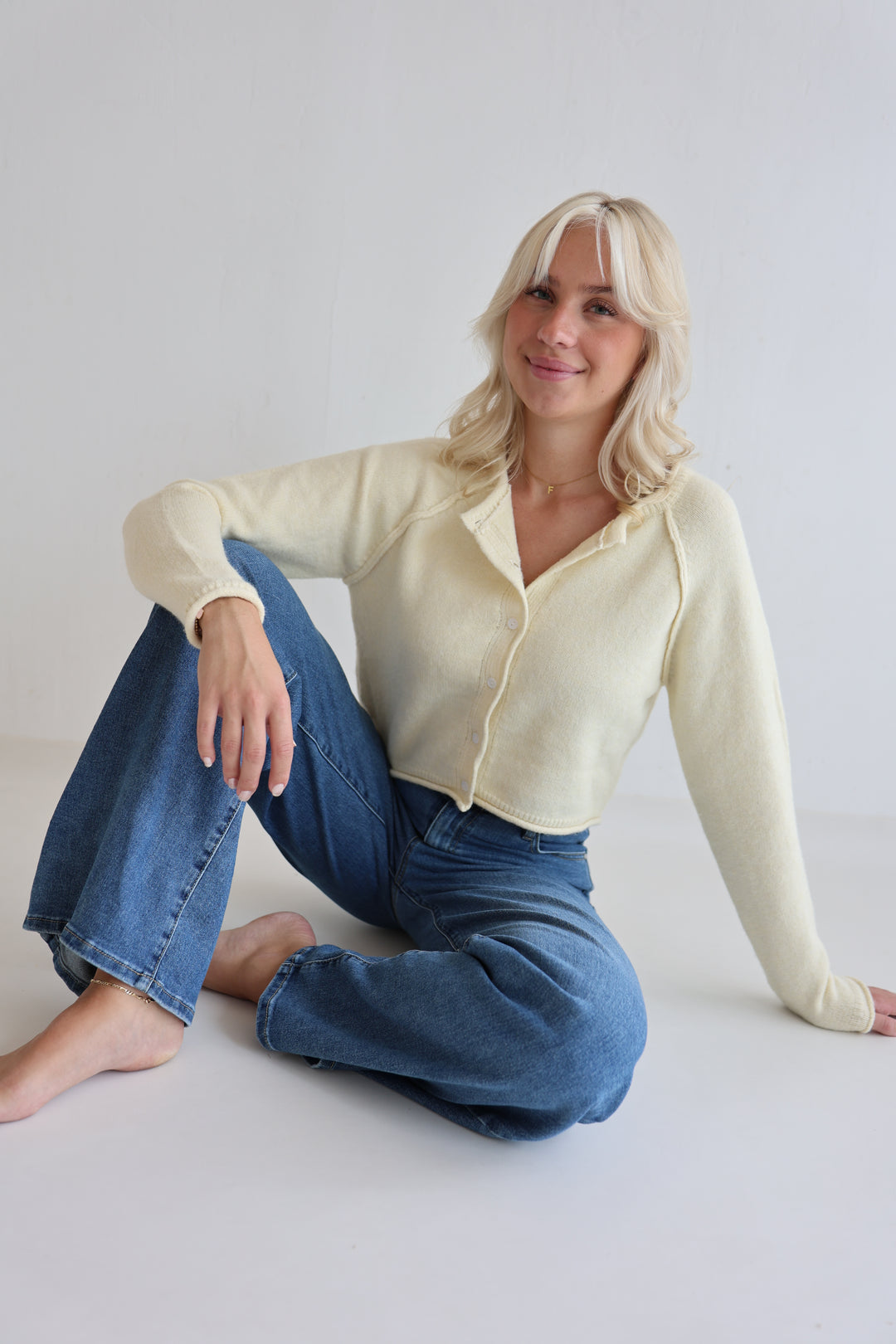 Cropped Super Fine Cardigan Luna