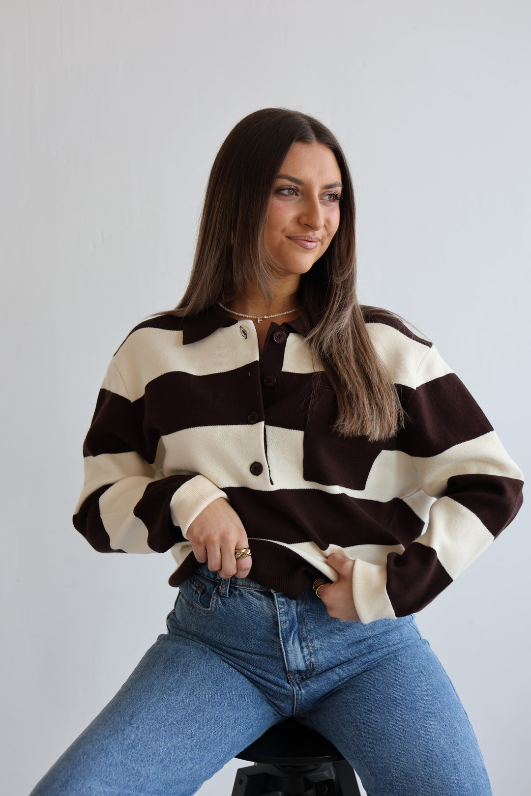 Polo Longsleeve Bold Stripes