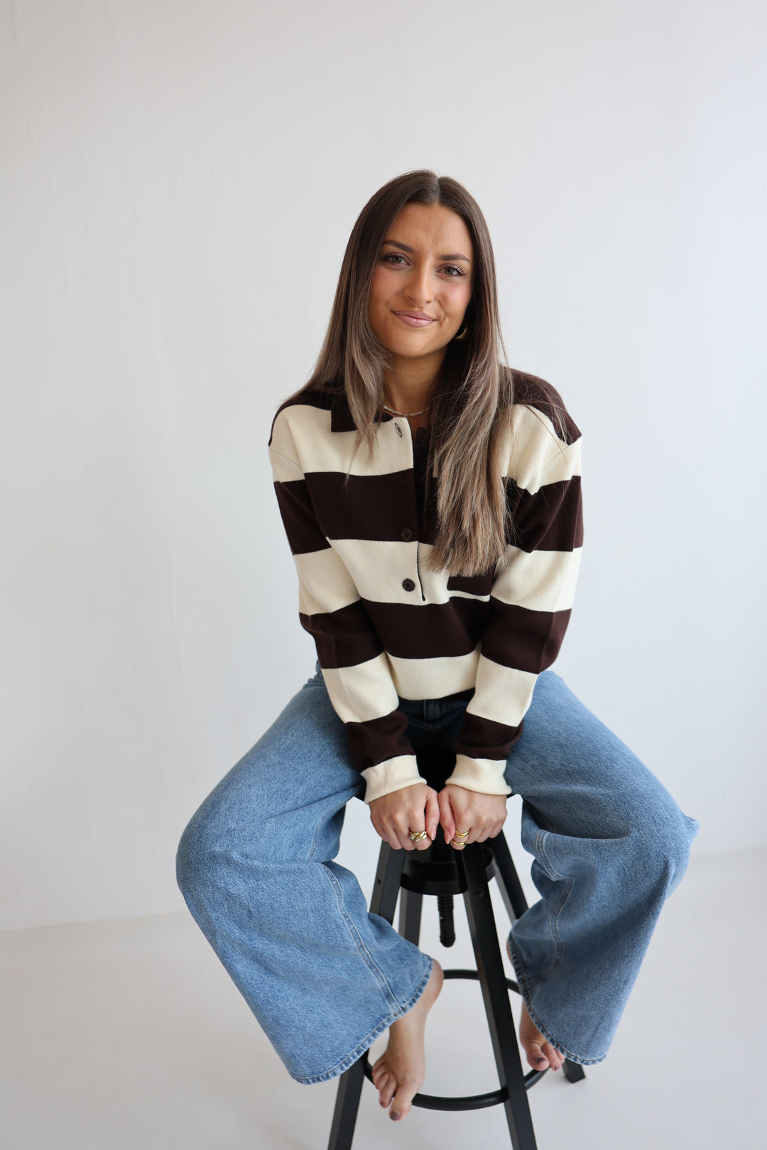 Polo Longsleeve Bold Stripes