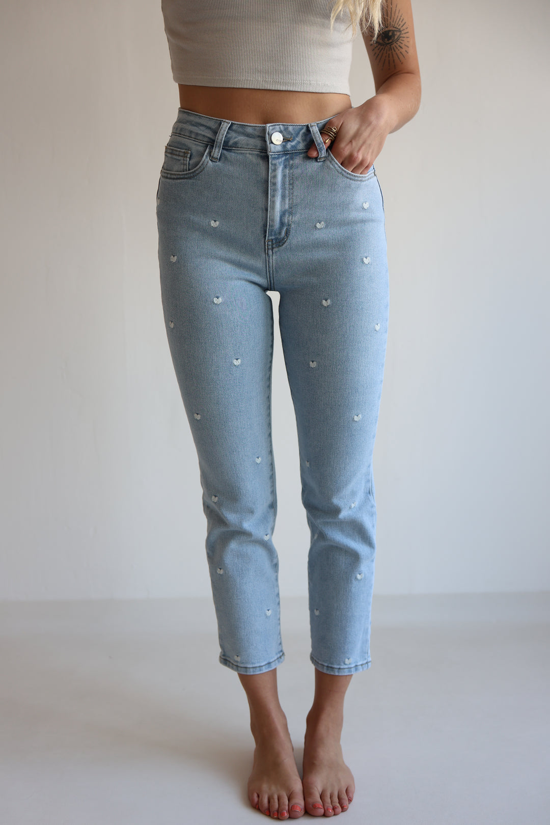 Mom Jeans Little Heartprint