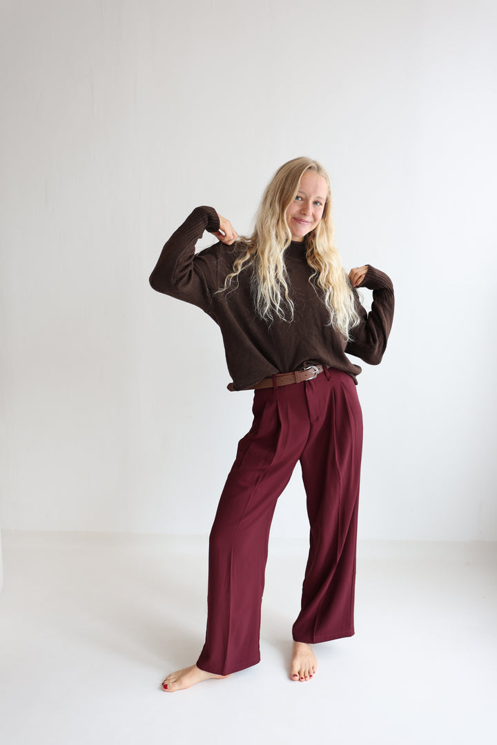 Bundfaltenhose mit Gürtel Anna