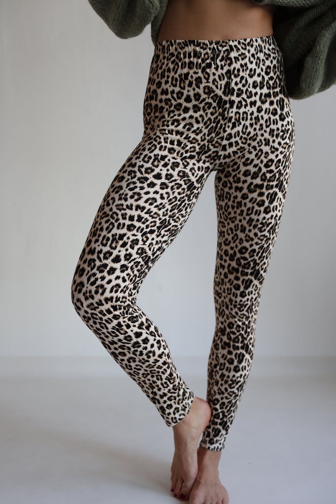 Leggings mit Leoprint aus Viskose Bibi