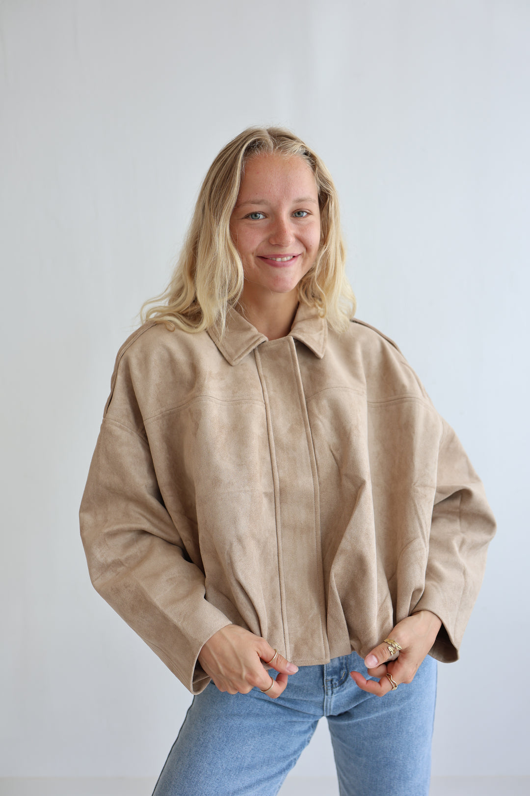 Luxe Suede Bomber Jacket