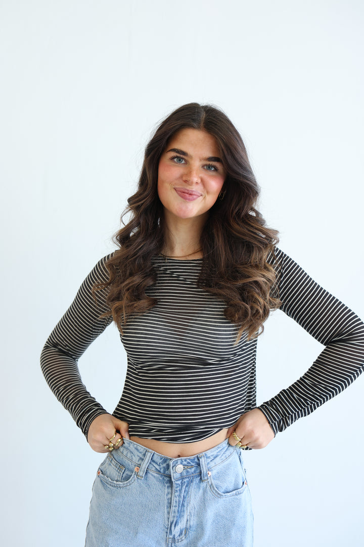 Striped Longsleeve mit Cashmere