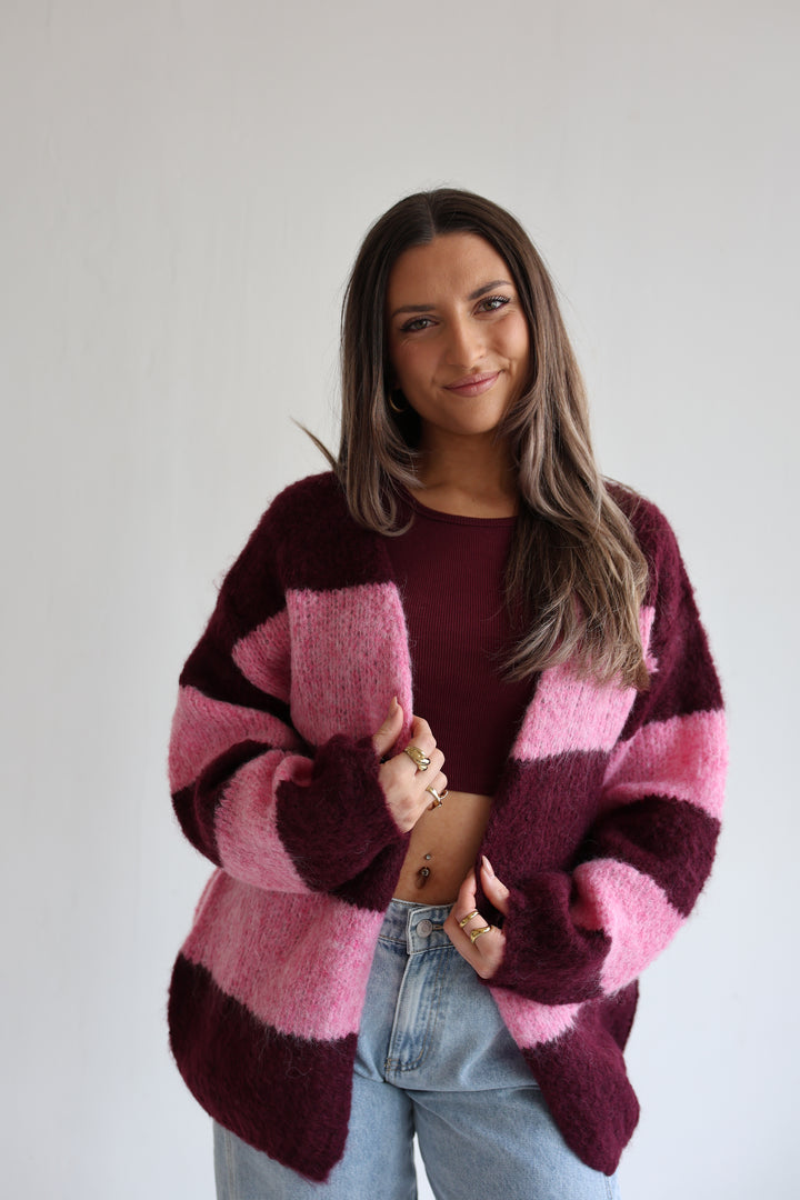 Cloudy Stripes Cardigan