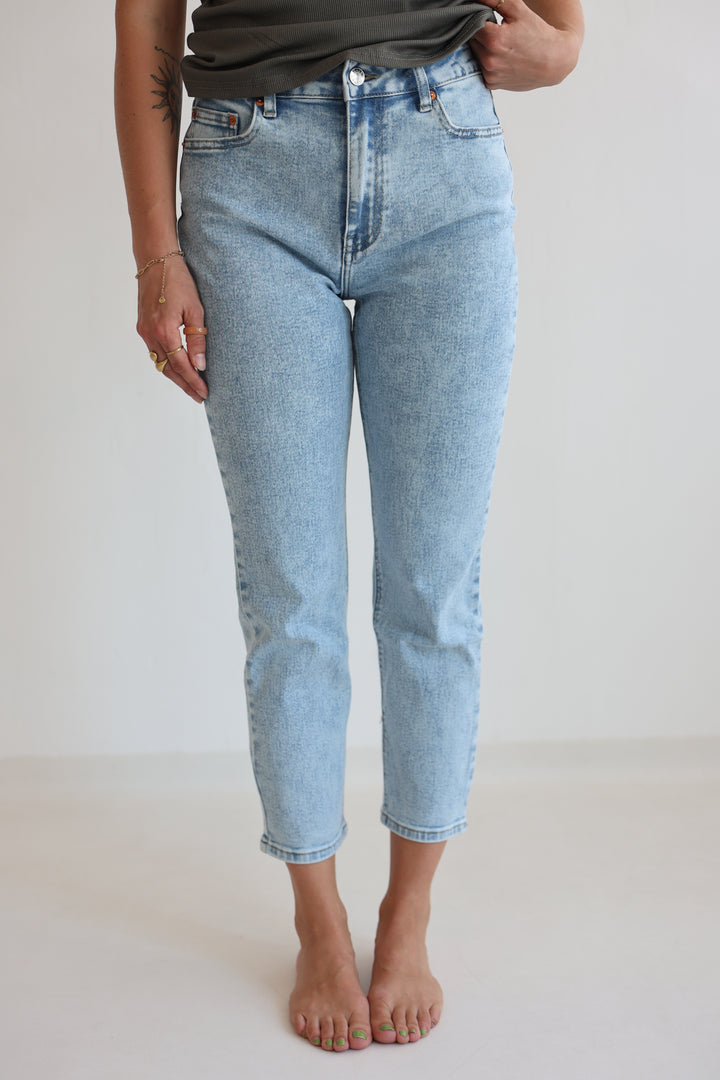 Seaside Blue Mom Jeans