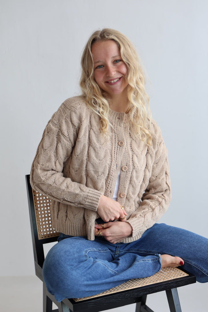 Luna Cable Knit Cardigan