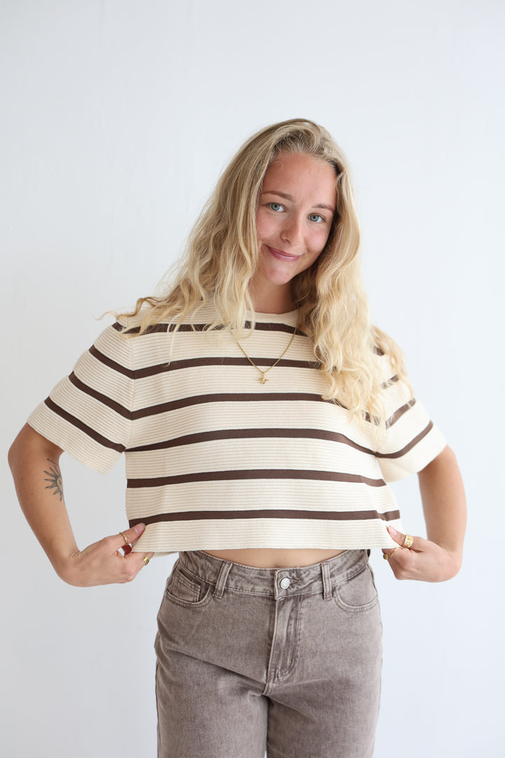 Cropped T-Shirt Sandy Stripes