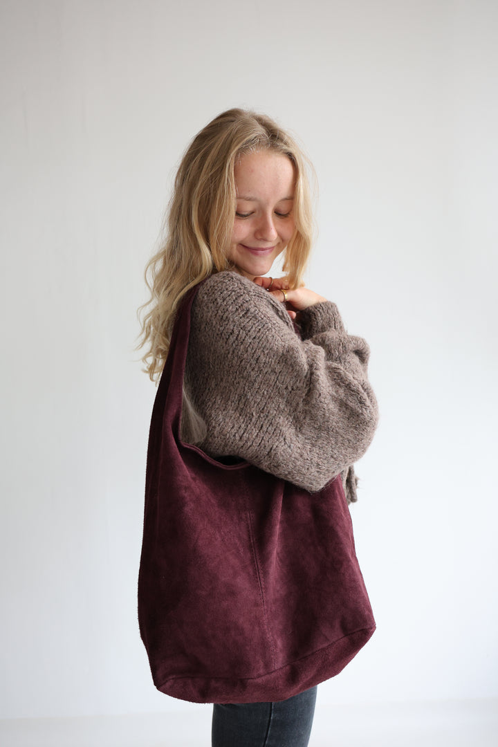 Handtasche aus Wildleder Chestnut Dream