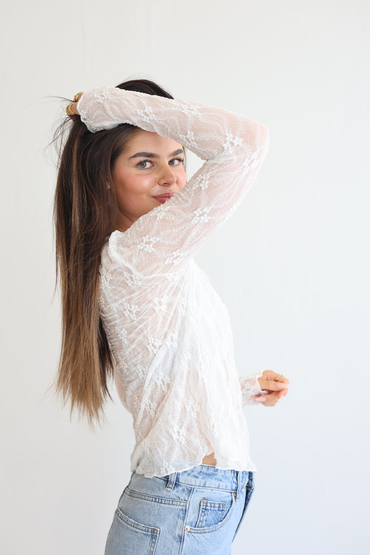Soft Lace Longtop