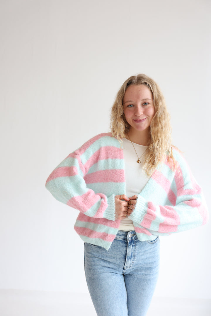 Chunky Striped Cardigan