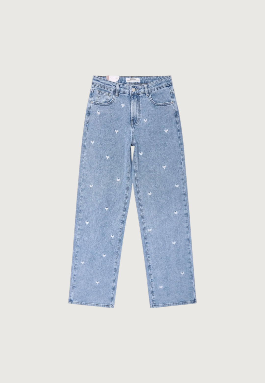 Straight Fit Jeans Blue Hearts