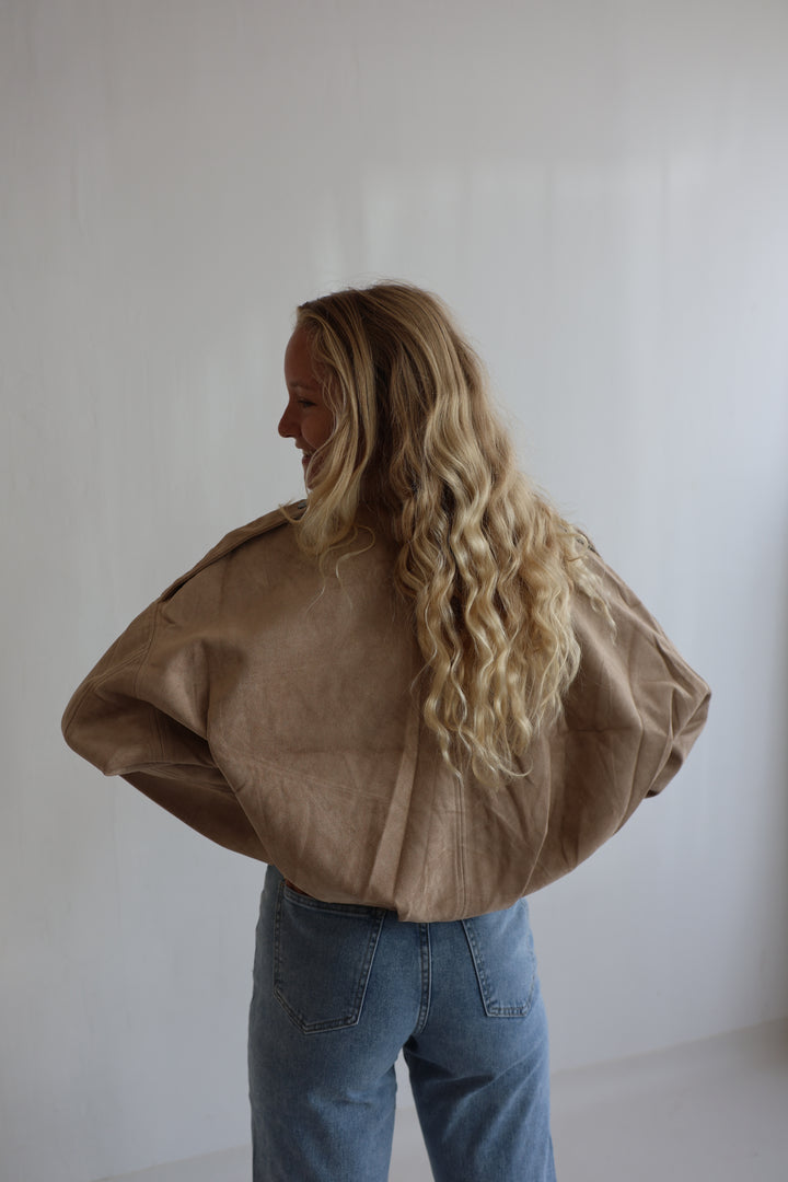 Luxe Suede Bomber Jacket