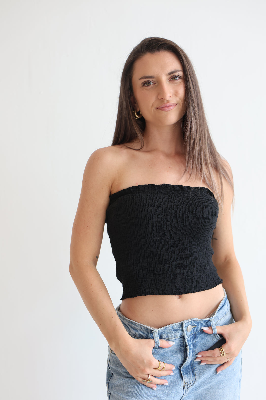 Croptop aus Musselin Malu