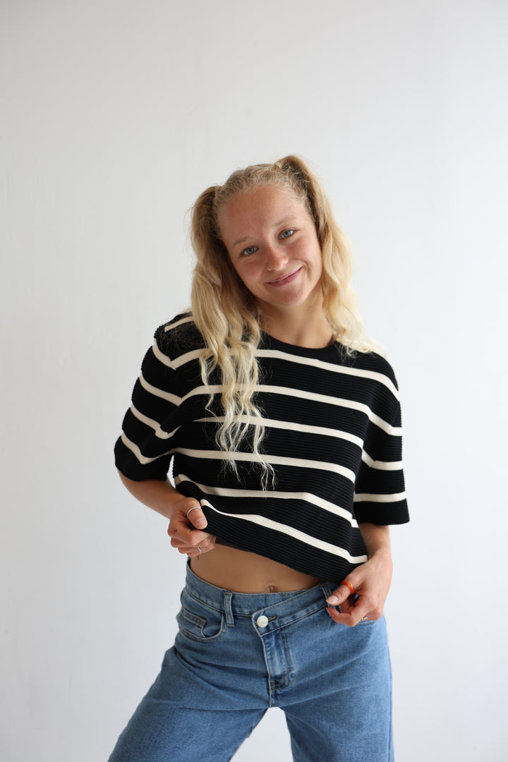 Cropped T-Shirt Sandy Stripes