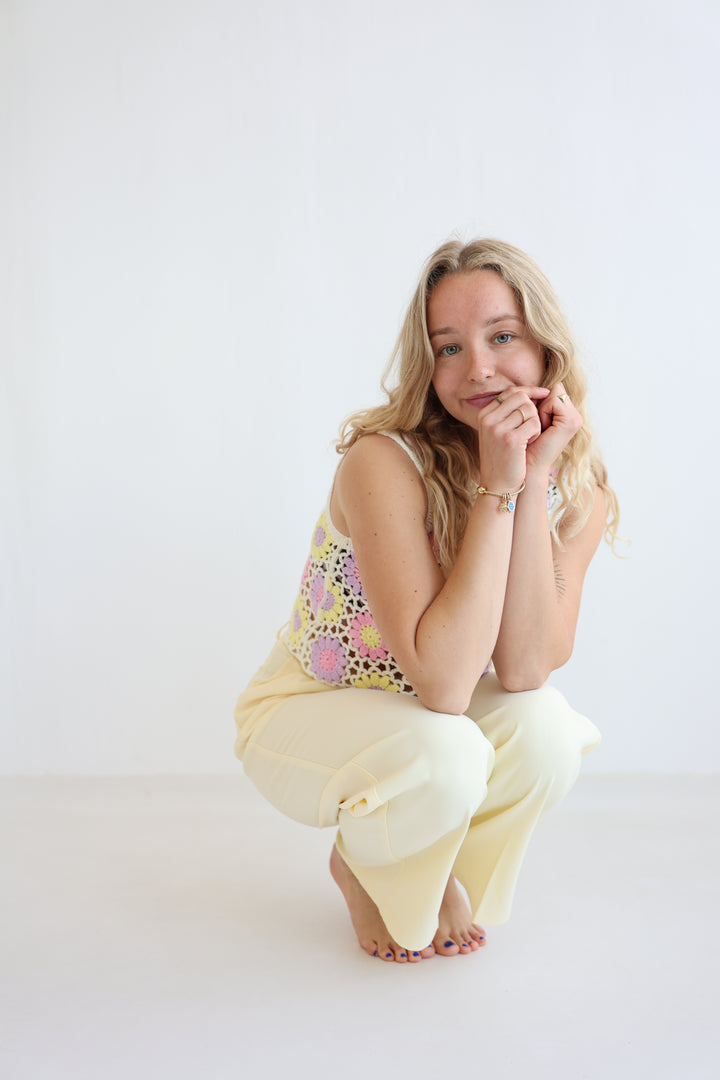 Boho Crochet Flower Top