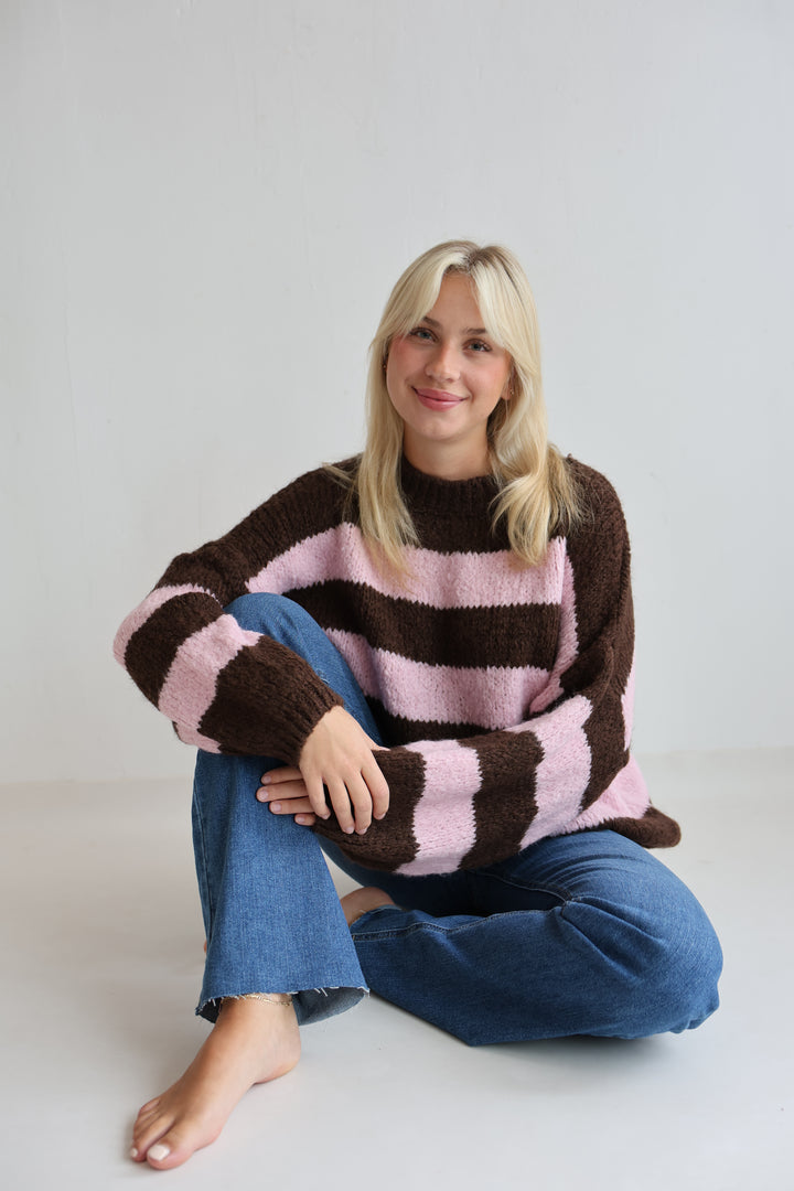 Fluffy Blockstripes Pullover Hannah