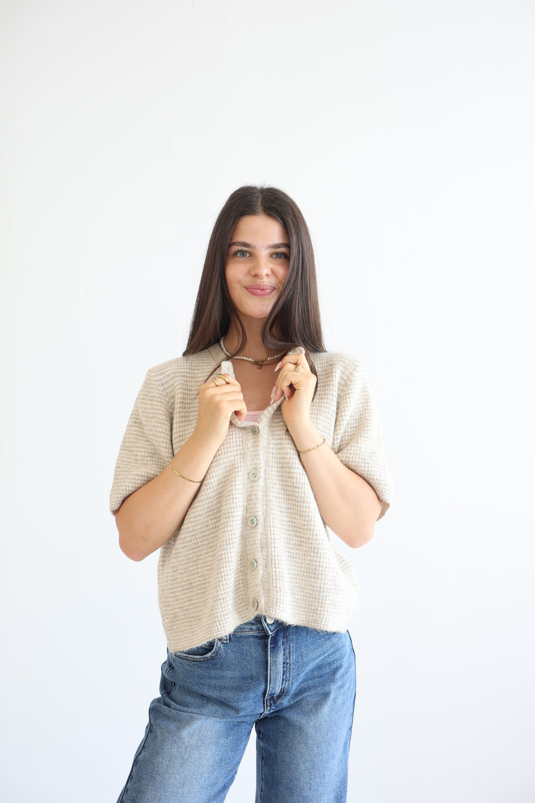 Little French Stripe Cardigan