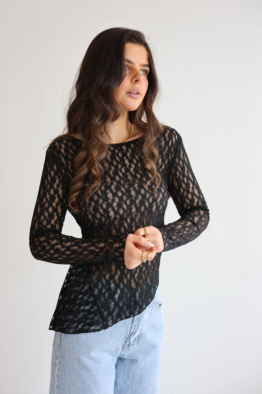 Asymmetric Mesh Longsleeve