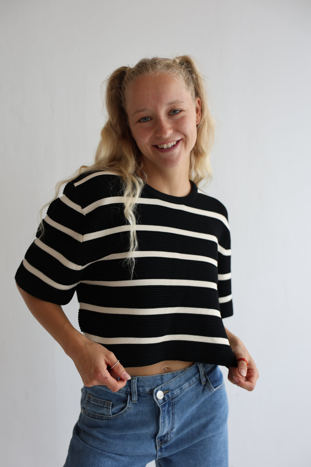 Cropped T-Shirt Sandy Stripes