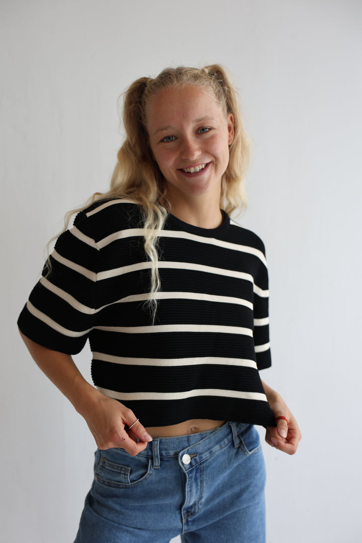 Cropped T-Shirt Sandy Stripes