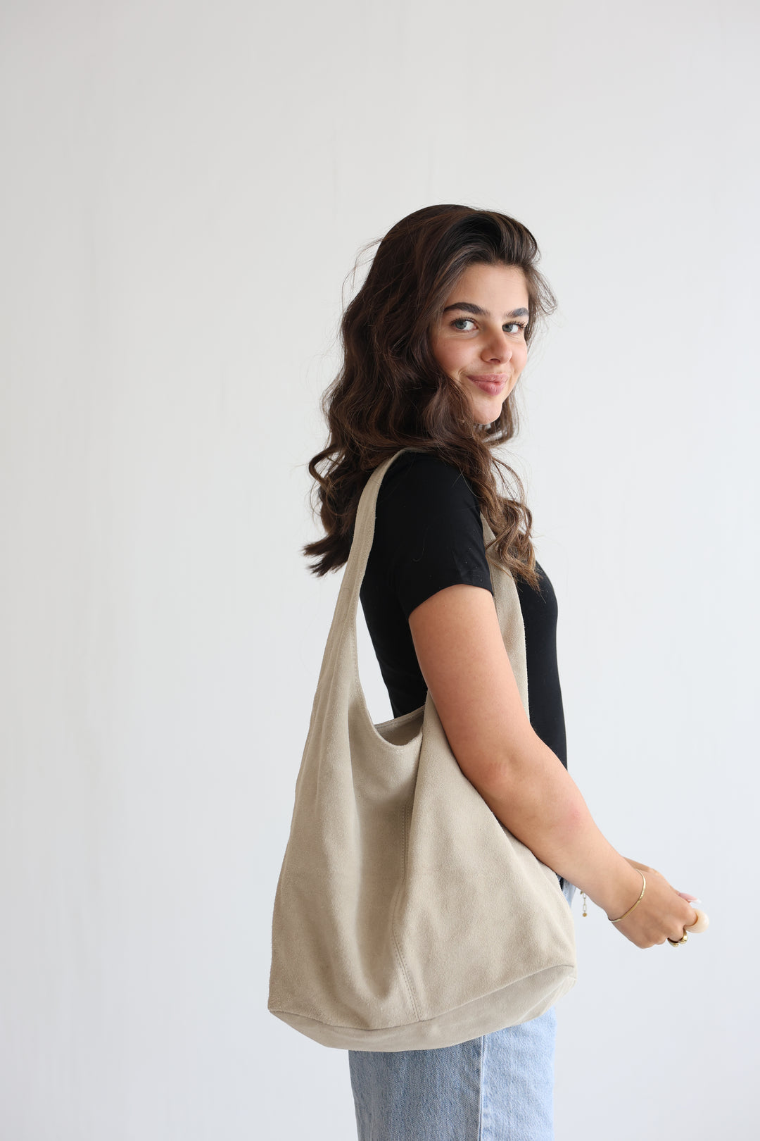 Handtasche aus Wildleder Chestnut Dream