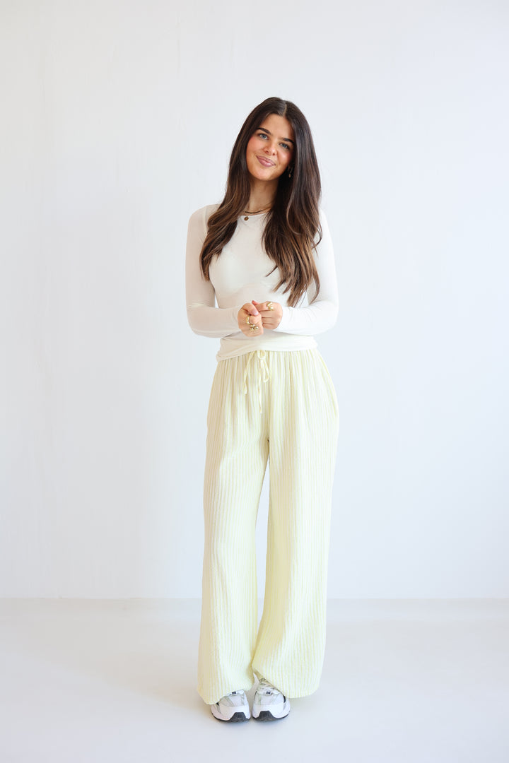 Lange Musselinhose mit Streifen Little Lines