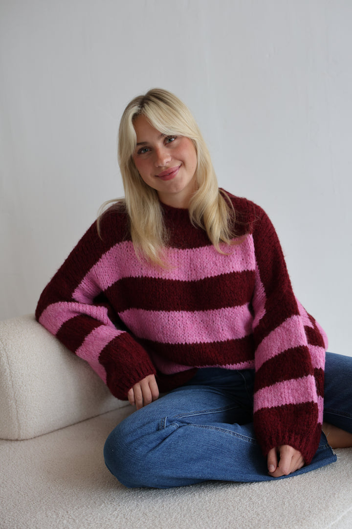 Fluffy Blockstripes Pullover Hannah