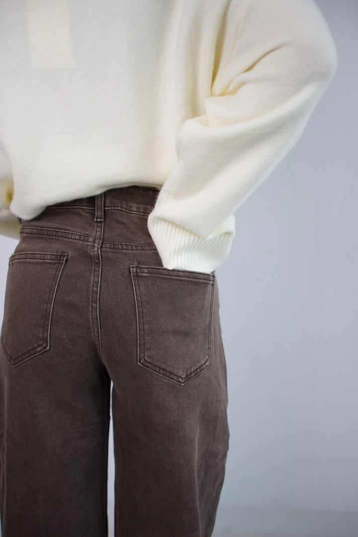 Extra Long Chestnut Flow Barrel Jeans