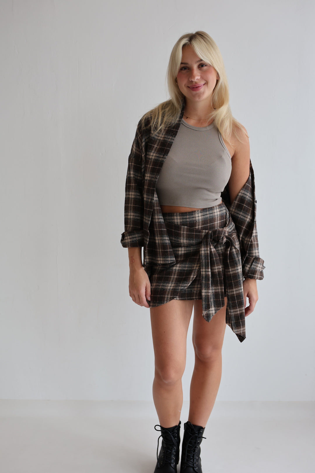 Karierter Rock Copper